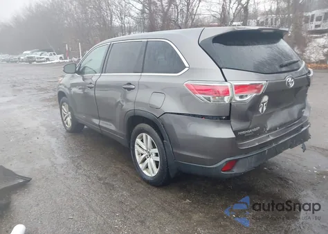 2016 Toyota Highlander Le V6 z USA, uszkodzony, nr VIN 5TDBKRFH0GS353138
